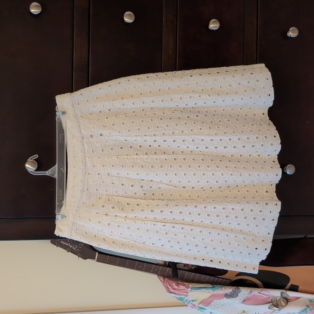 Talbot's white eyelet skirt